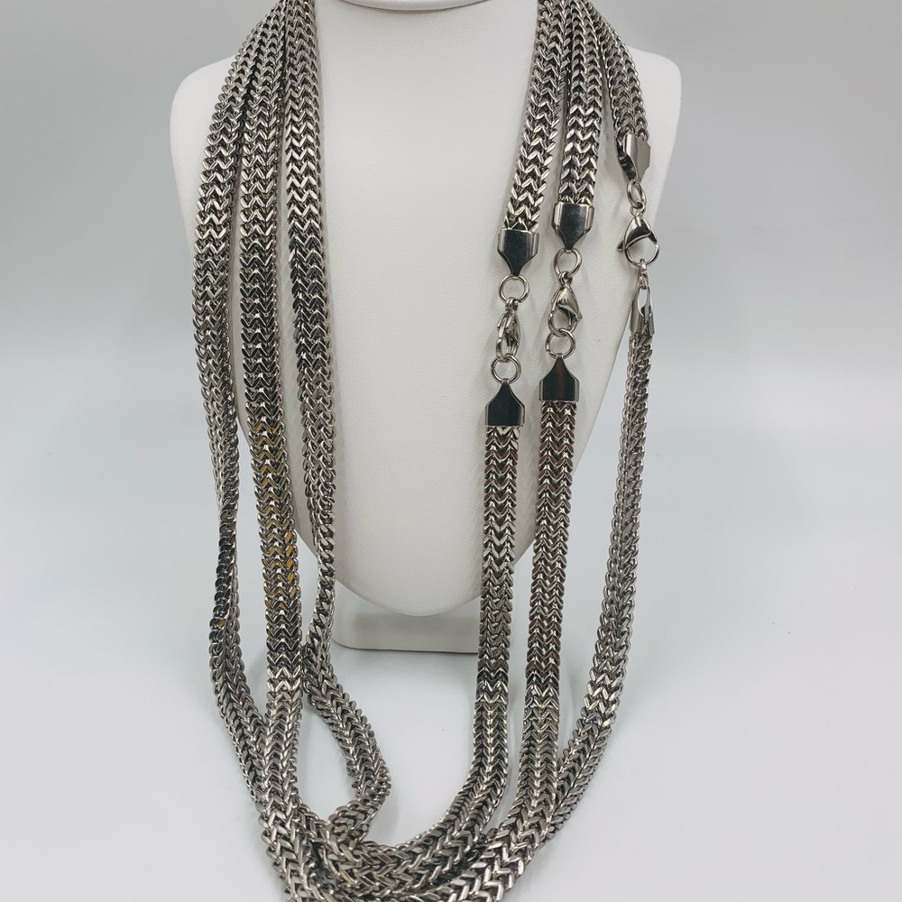 Stainless steel double woven chain